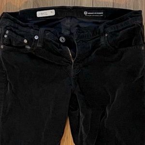 AG ADRIANO GOLDSCHMIED CORDUROY PANTS, color is dark slate gray.